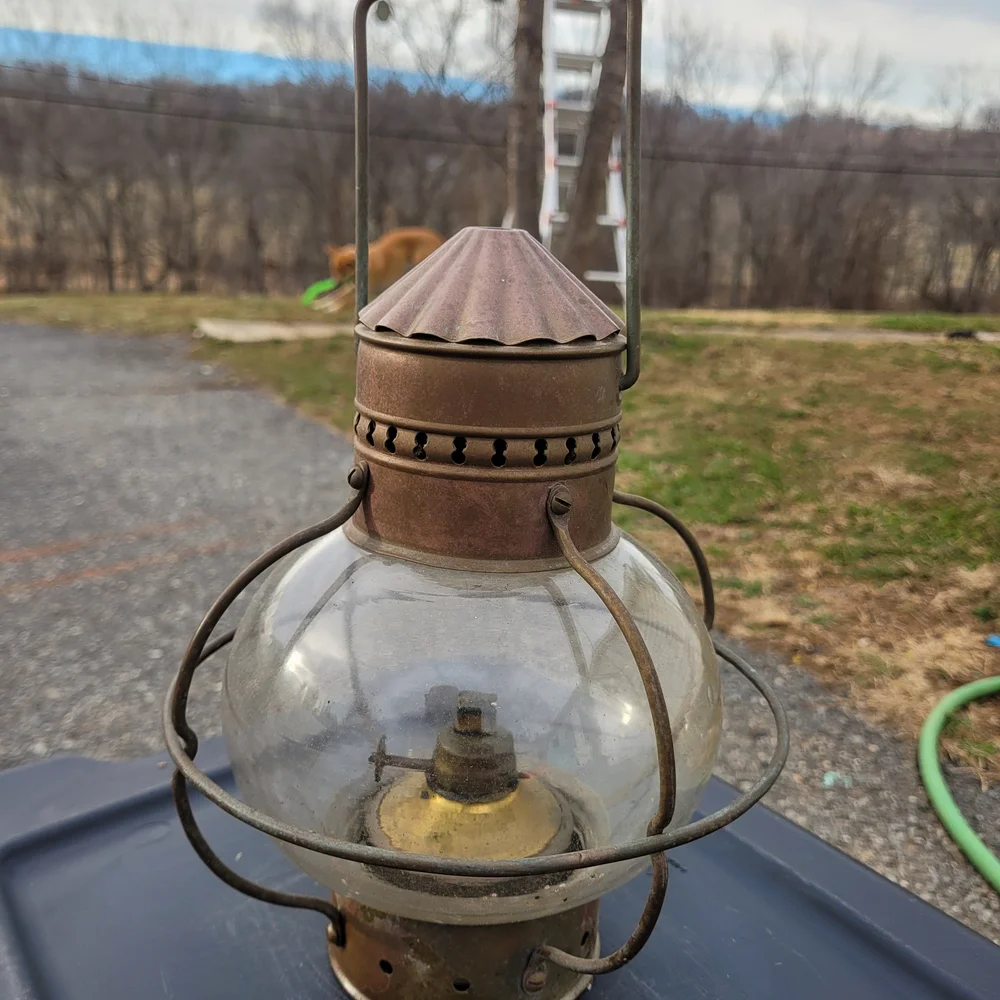 Vintage Copper and Brass Onion Lantern